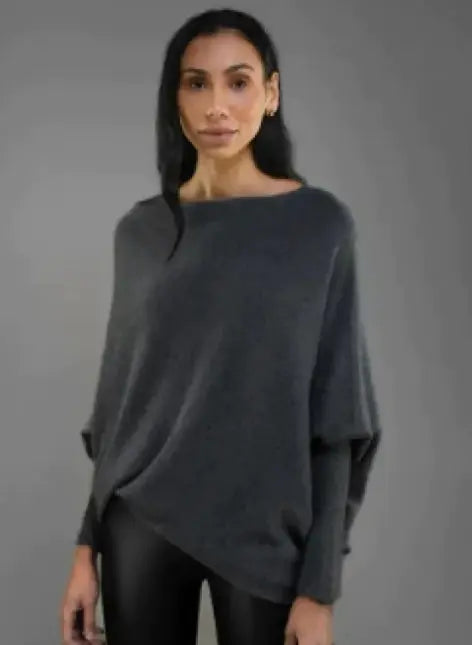 Off One Side Shoulder Knitted Sweater